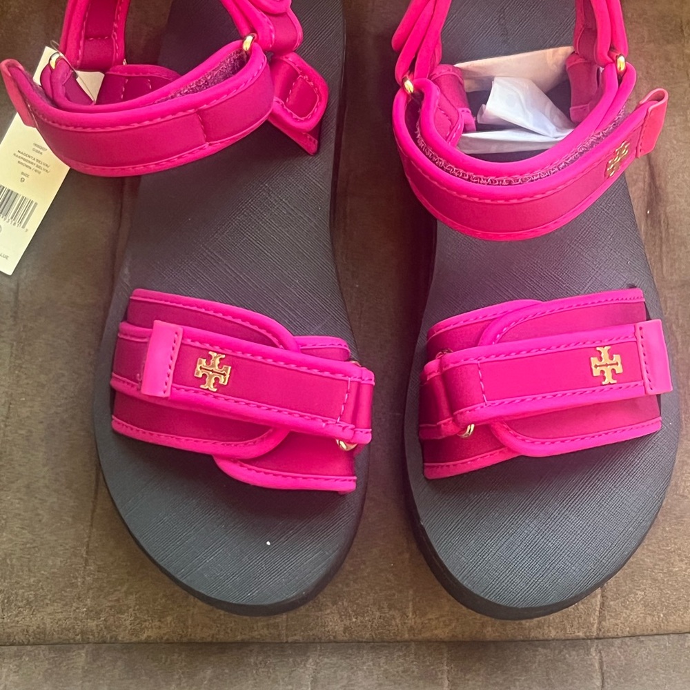Tory Burch Pink Flatform Sport Sandals Sandals